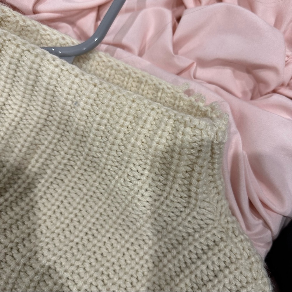 Lost + Wander Mulberry Sweater Cream Mockneck Knit Varsity Striped Sweater View 3